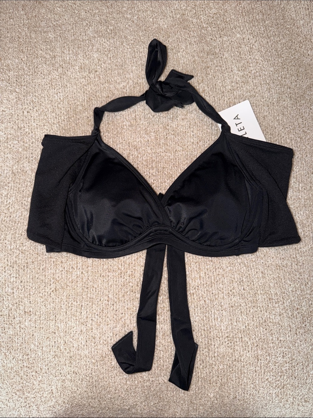 Athleta Black Halter Bikini Top